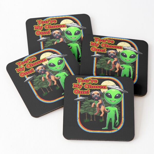 Item preview, Funny Border Terrier Dog Alien Chosen One UFO Mom Dad Kids designed and sold by rafaeltto.