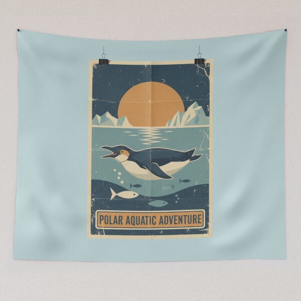 Item preview, Polar Adventure Penguin Swimming in the Sea designed and sold by bsbd-action.