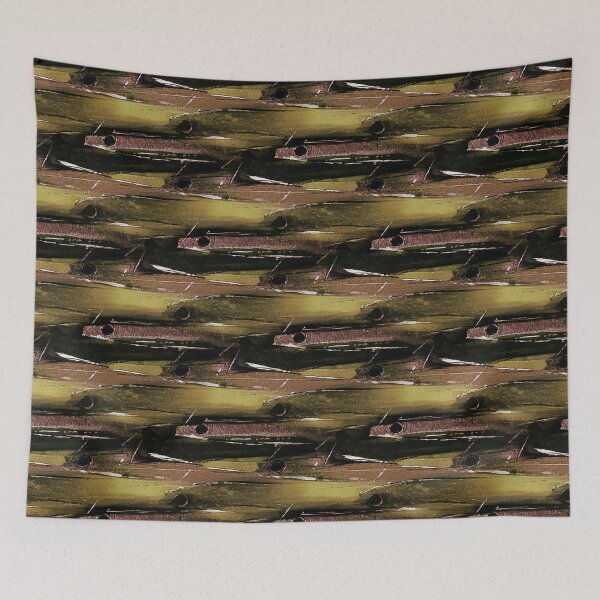 Item preview, Schooling Fish Painterly Rustic Abstract designed and sold by Artistestella.