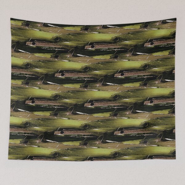 Item preview, Schooling Fish Painterly Rustic Abstract designed and sold by Artistestella.