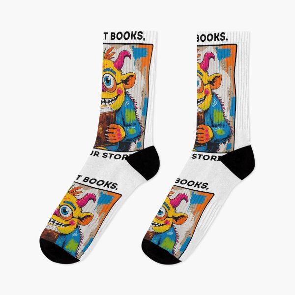 Item preview, Monsters reading books designed and sold by Filologica.