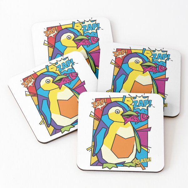 Item preview, Pop Art Penguin with Fish in Beak designed and sold by bsbd-action.