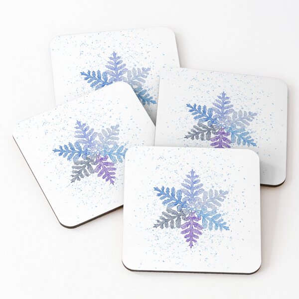 Item preview, Snowflake watercolor painting  designed and sold by ColorSplendor.