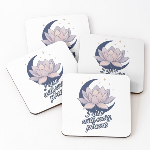Item preview, I Rise with Every Phase – Moon and Lotus Spiritual Empowerment Design designed and sold by inkoutninja.