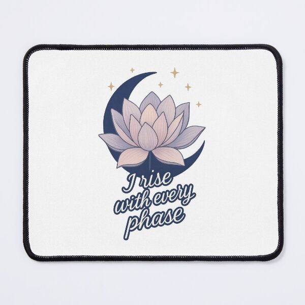 Item preview, I Rise with Every Phase – Moon and Lotus Spiritual Empowerment Design designed and sold by inkoutninja.