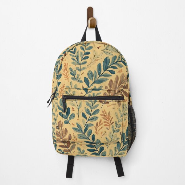 Item preview, Laurel Leaf Print Yellow and Blue designed and sold by LeafPrints.