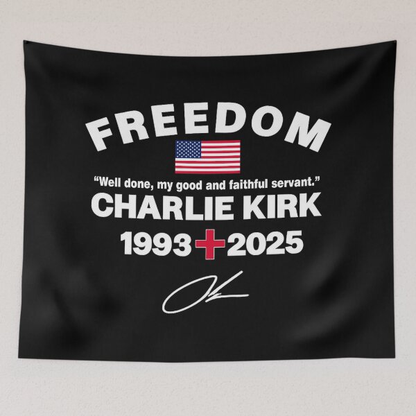 Item preview, Well Done My Good And Faithful Servant Charlie Kirk Freedom Tribute Memorial  designed and sold by JeyVel.