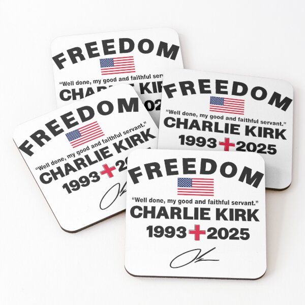 Item preview, Well Done My Good And Faithful Servant Charlie Kirk Freedom Tribute Memorial  designed and sold by JeyVel.