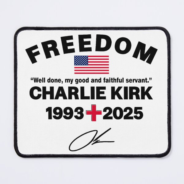 Item preview, Well Done My Good And Faithful Servant Charlie Kirk Freedom Tribute Memorial designed and sold by JeyVel.