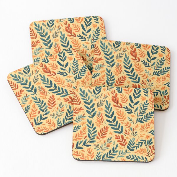 Item preview, Laurel Leaf Print Yellow and Blue designed and sold by LeafPrints.