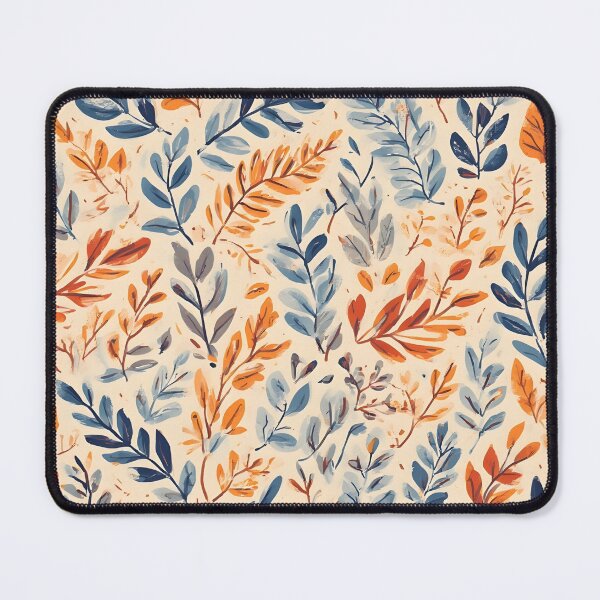 Item preview, Laurel Leaf Print Light Yellow and Blue designed and sold by LeafPrints.