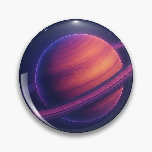 Item preview, Saturn – The Ringed Wonder in Neon Cosmic Glow designed and sold by JWsNeonHorizons.