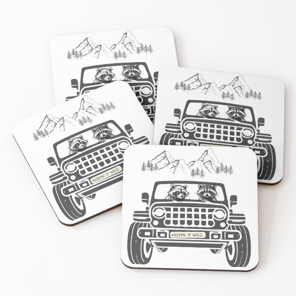 Item preview, Lispe Raccoon Road Trip Adventure with Mountain Backdrop designed and sold by Lispe-Designs.