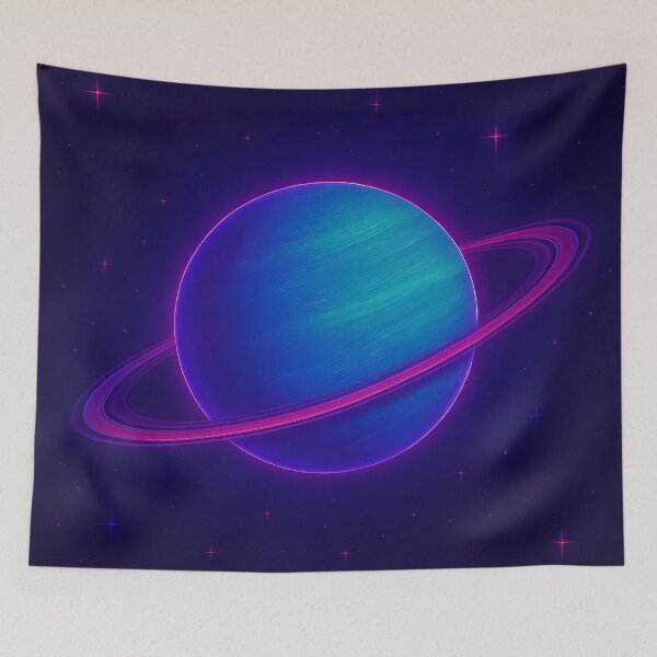 Item preview, Uranus – The Ice Giant in Neon Cosmic Light designed and sold by JWsNeonHorizons.