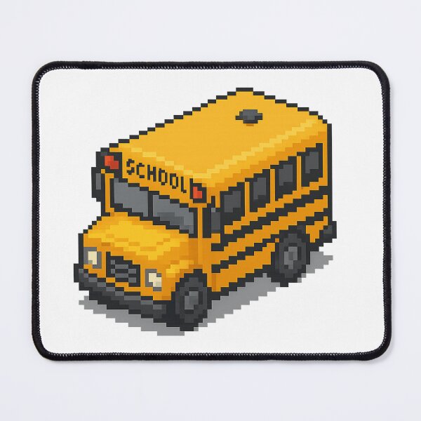 Item preview, American school bus in isometric pixel art designed and sold by arteopolis.