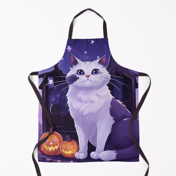 Item preview, Cute black and white cat halloween castle designed and sold by RISE Creations.