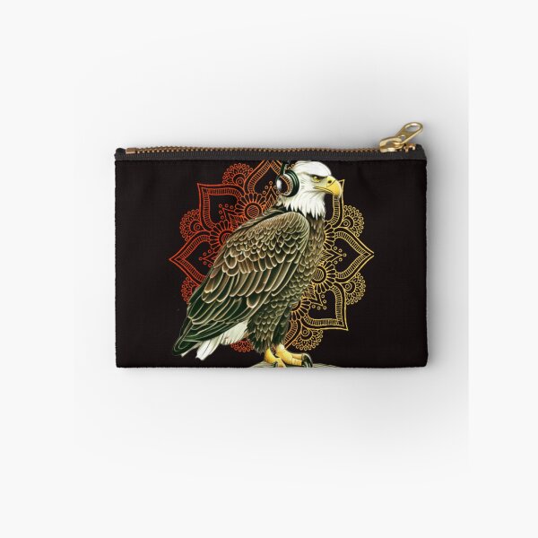Item preview, Bald Eagle Listening to Music – Fun Geometric Animal Design in Soft Colors designed and sold by Naturalite19.