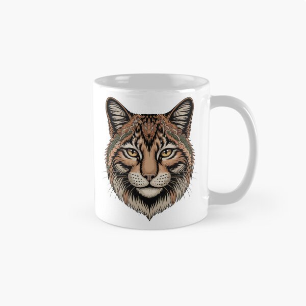 Item preview, African Wildcat – Ornamental Floral Pattern Exotic Cat Illustration designed and sold by CogniCraft.