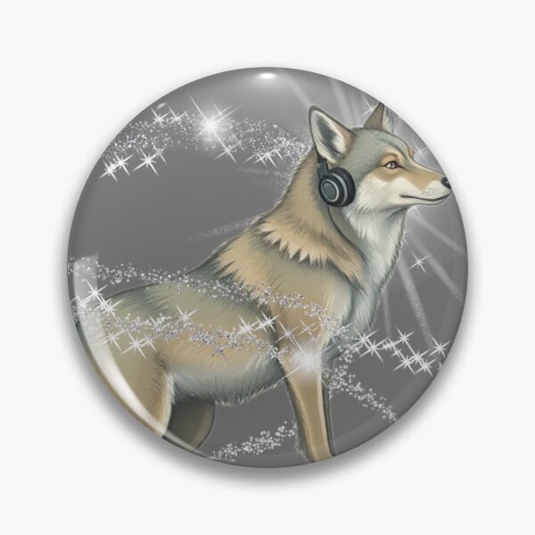 Artikelvorschau, Realistischer Wolf hört Musik – Sanfte Farben und helles Leuchten entworfen und verkauft von Naturalite19.