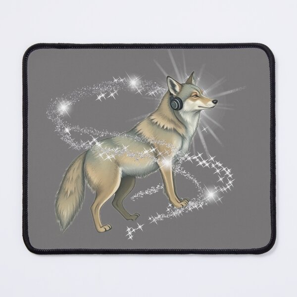 Item preview, Realistic Wolf Listening to Music – Soft Colors & Bright Glow designed and sold by Naturalite19.