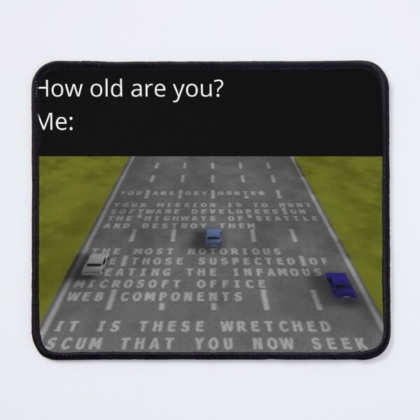 Item preview, How Old Are You? Dev Hunter Racing Game Easter Egg Meme designed and sold by GEEK_out.