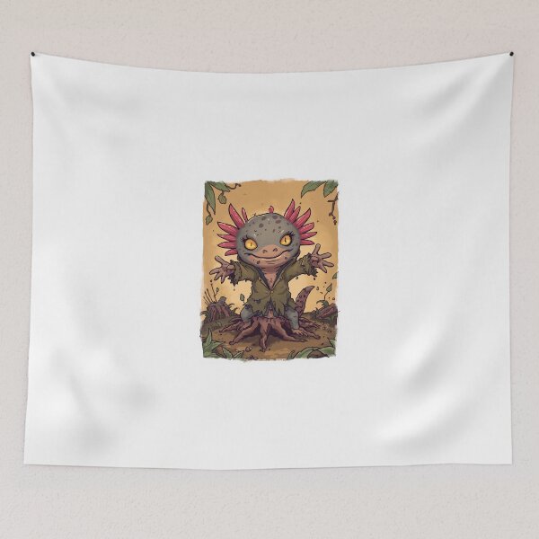 Item preview, Cute Axolotl Forest Monster designed and sold by RetroPop23.