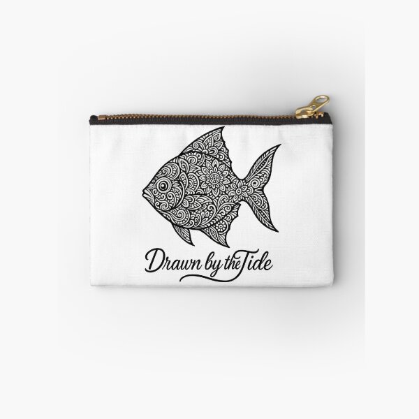 Item preview, Drawn by the Tide – Intricate Mandala Fish Ocean Art Design designed and sold by inkoutninja.
