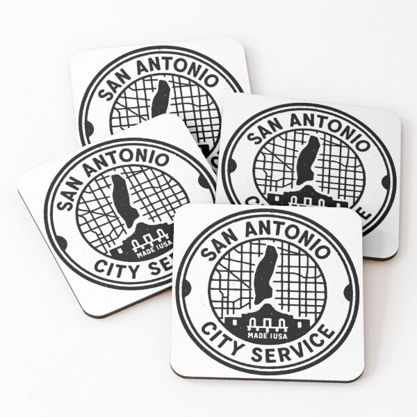 Item preview, San Antonio Manhole Cover. Urban Stamp with Historic Alamo Vibe designed and sold by Urban designs by PiMediaDen.