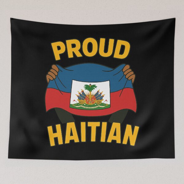 Item preview, Proud Haitian Flag Design Haitian Heritage Caribbean Roots T-Shirt designed and sold by DrawHandArt.