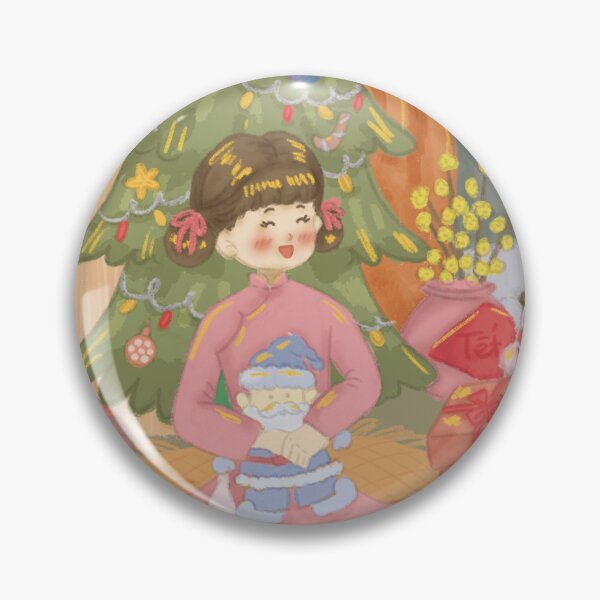 Item preview, Christmas theme Vietnamese Girl in Ao Dai  designed and sold by RosalinesEyes.