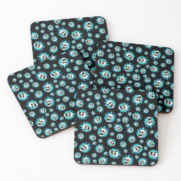 Item preview, Chaotic Skulls and Fire Pattern (Turquoise) designed and sold by BeJolley.