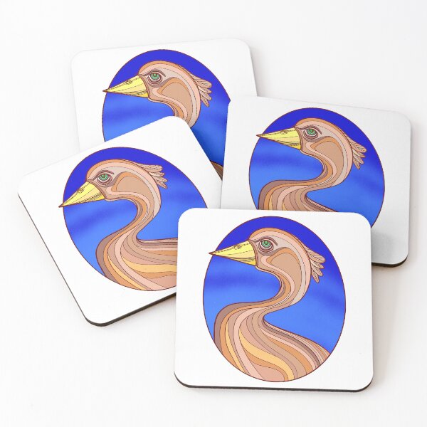 Item preview, Brown Goose Drawing – Handsome Gander Side Profile with Yellow Beak, Waterfowl Art in Oval Frame with Blue Sky designed and sold by DaveDanchuk.