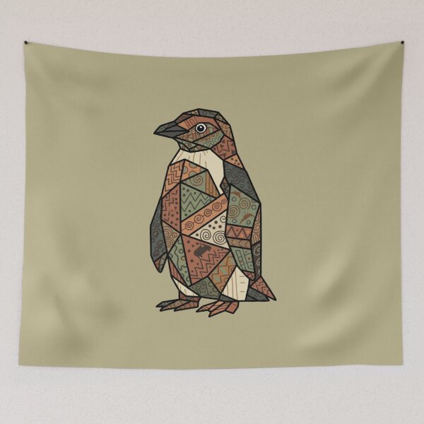 Item preview, Tribal penguin with ethnic patterns designed and sold by bsbd-action.