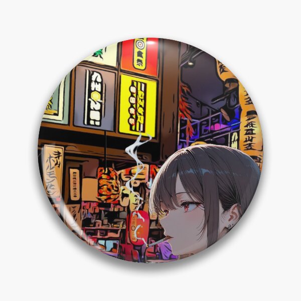 Item preview, Crowded Room, Empty Heart – Tokyo Noir Anime Girl designed and sold by JapanPopArt.