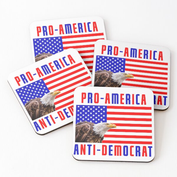 Artikelvorschau, PRO-AMERIKA ANTI-DEMOKRAT, USA-Flagge mit Adler entworfen und verkauft von carolina1.