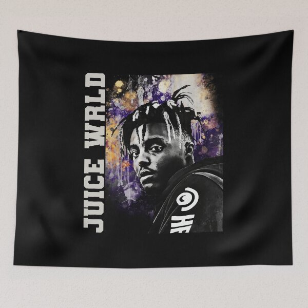 Artikelvorschau, Juice Wrld Dark Grunge Portrait mit Neon-Akzenten entworfen und verkauft von dragonmaid269.