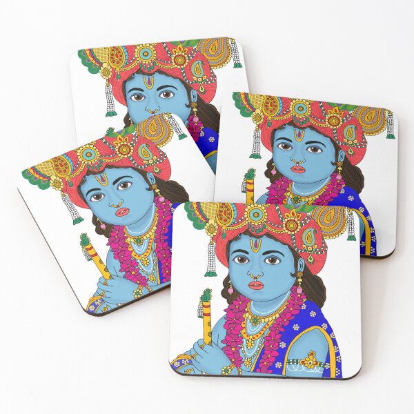 Item preview, Lord Krishna | Hindu God Digital Art | Divine Spiritual Artwork designed and sold by Harshit_Digital_Arts.
