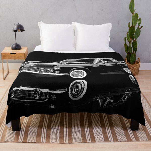 Item preview, 1956 Ford Thunderbird Classic Car Art – Retro Iconic Auto Illustration designed and sold by Stinky Lincy's Apparel Company.