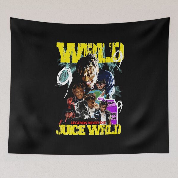 Item preview, Juice Wrld Hip Hop Collage Portrait with Neon Colors designed and sold by dragonmaid269.