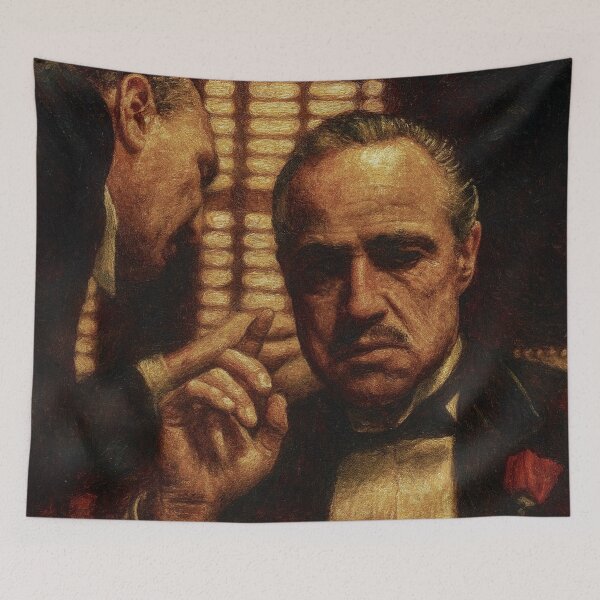 Item preview, The Godfather Oil Painting designed and sold by FilmBytes.