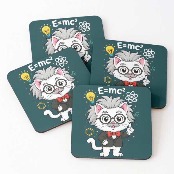 Item preview, Cartoon scientist cat with magic blackboard designed and sold by Idelab-11.