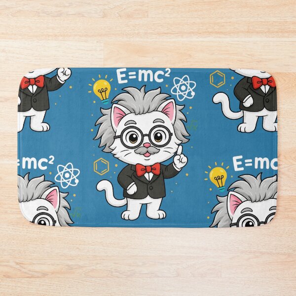 Item preview, Cartoon scientist cat with magic blackboard designed and sold by Idelab-11.
