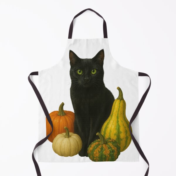 Item preview, Black Cat with Gourds (transparent background) designed and sold by thehaywirehoney.