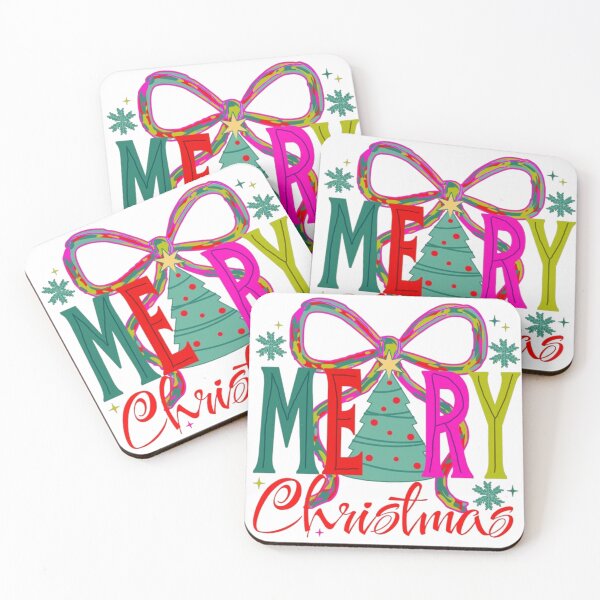 Item preview, Merry Christmas With Ribbon Multicolor Text  designed and sold by DivineHaven.