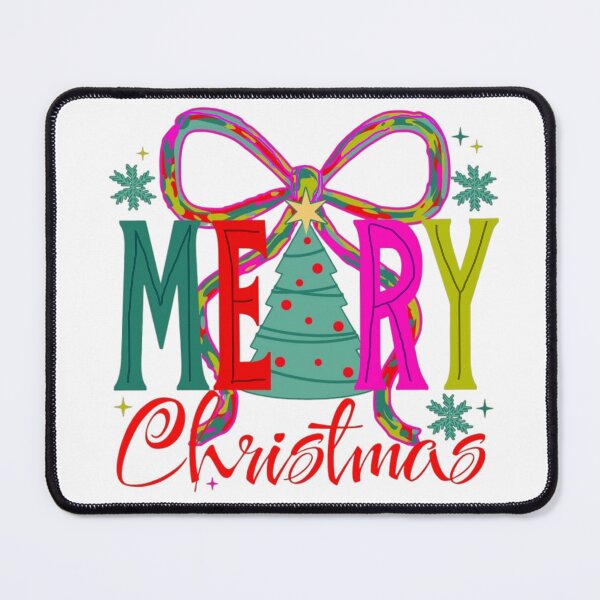 Item preview, Merry Christmas With Ribbon Multicolor Text designed and sold by DivineHaven.