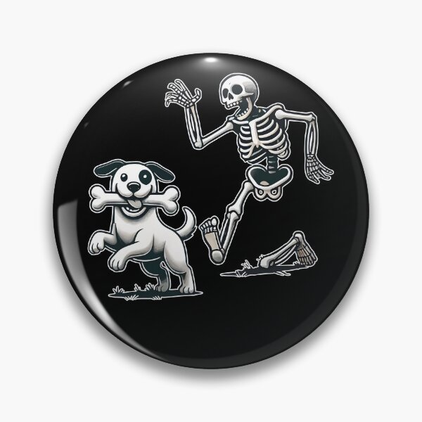 Item preview, Skeleton Chasing Dog, Halloween Dog designed and sold by GeraldHawaii.