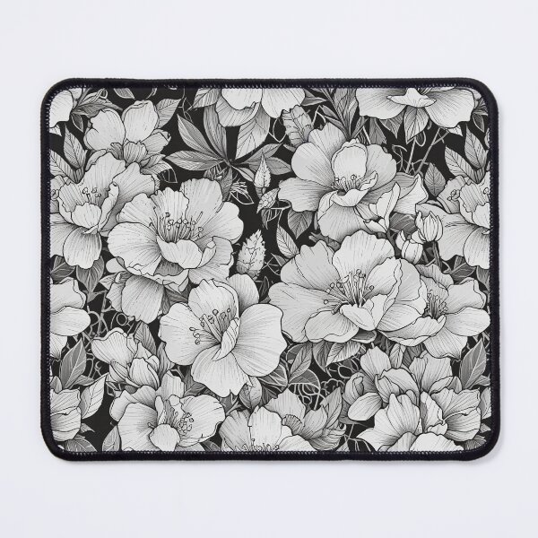 Item preview, Elegant Black And White Floral Pattern designed and sold by CoolPixels.