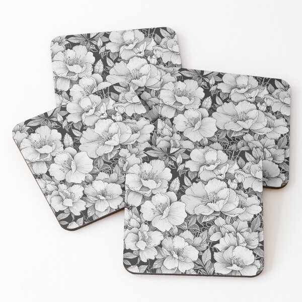 Item preview, Elegant Black And White Floral Pattern designed and sold by CoolPixels.