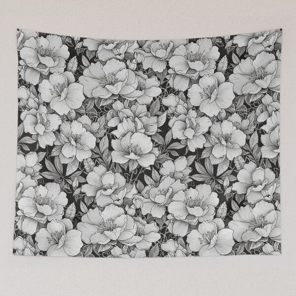 Item preview, Elegant Black And White Floral Pattern designed and sold by CoolPixels.
