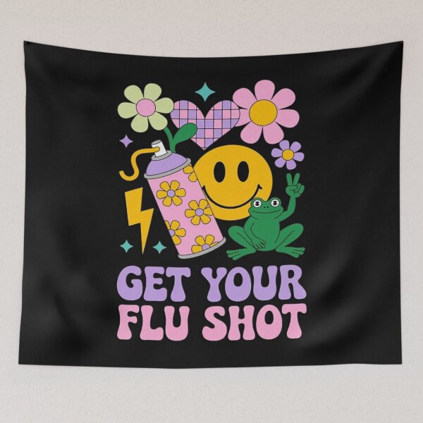 Item preview, Cute Frog Peace Get Your Flu Shot Vaccine Medical  designed and sold by Vastingan.